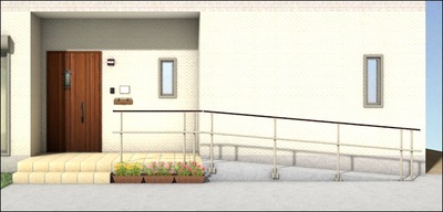 アプローチを車椅子でも通れる段差のないスロープにしたい 庭づくりhowto エクステリア 外構 造園専門店 百景 鳥取県全域対応 アプローチを車椅子でも通れる段差のないスロープにしたい 庭づくりhowto エクステリア 外構 造園専門店 百景 鳥取県全域対応