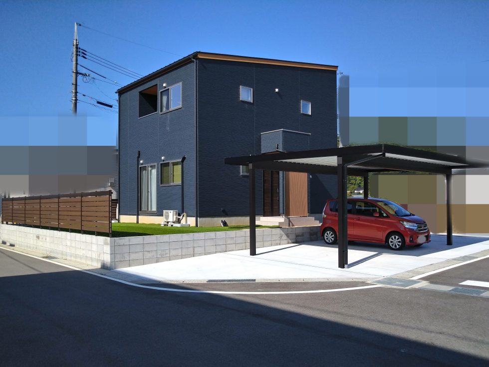 シンプルモダン*セミクローズ外構 シンプルモダン*セミクローズ外構